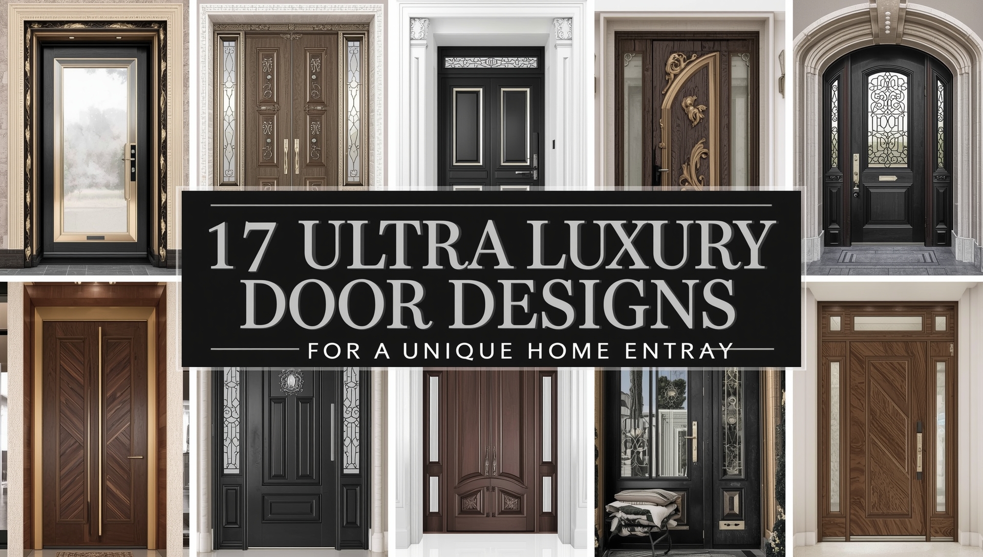 Collection of ultra-luxury front door designs for elegant home entrances