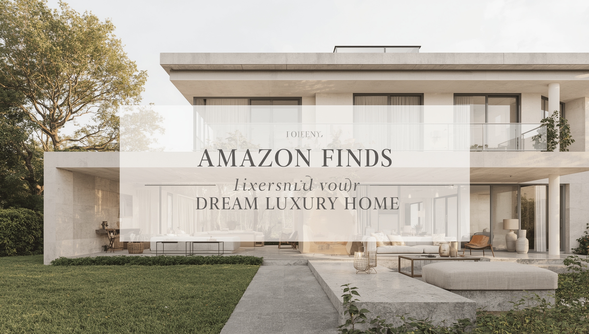 A modern luxury living room styled with Amazon finds, featuring chic furniture, smart lighting, and elegant home decor.