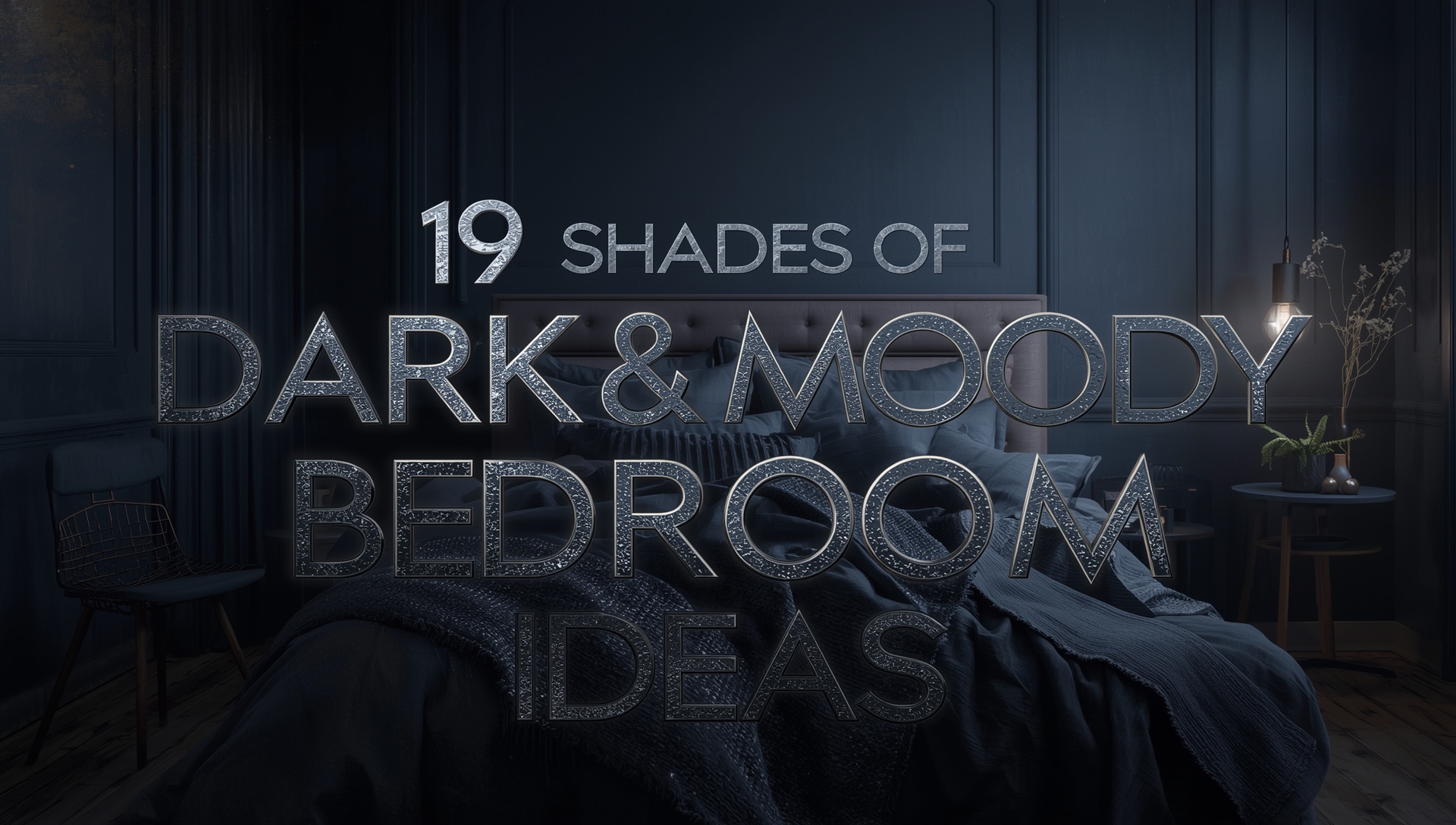 Dark and moody bedroom design with rich colors, deep textures, and modern accents for a cozy and luxurious retreat.
