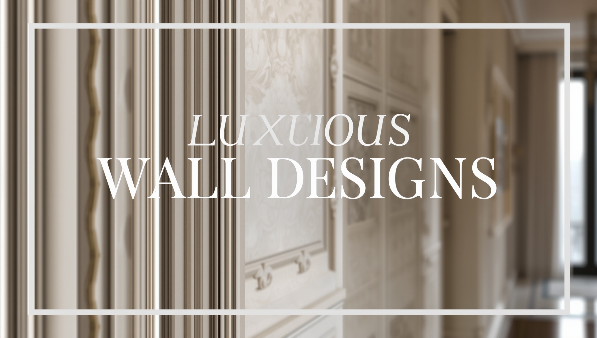 Luxury wall design with elegant moulding details in a modern living room with soft lighting.