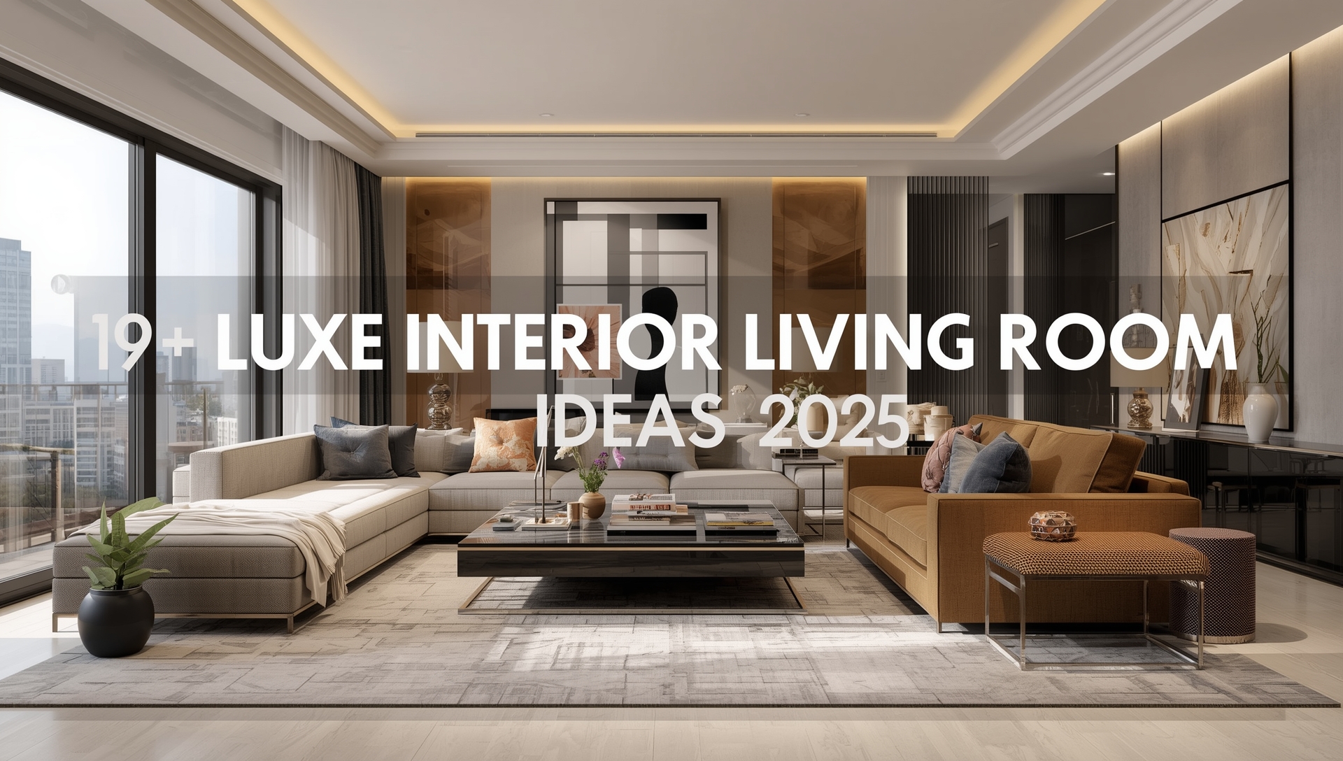 A modern luxury living room showcasing 2025 interior trends with elegant décor, statement lighting, and sophisticated design details.