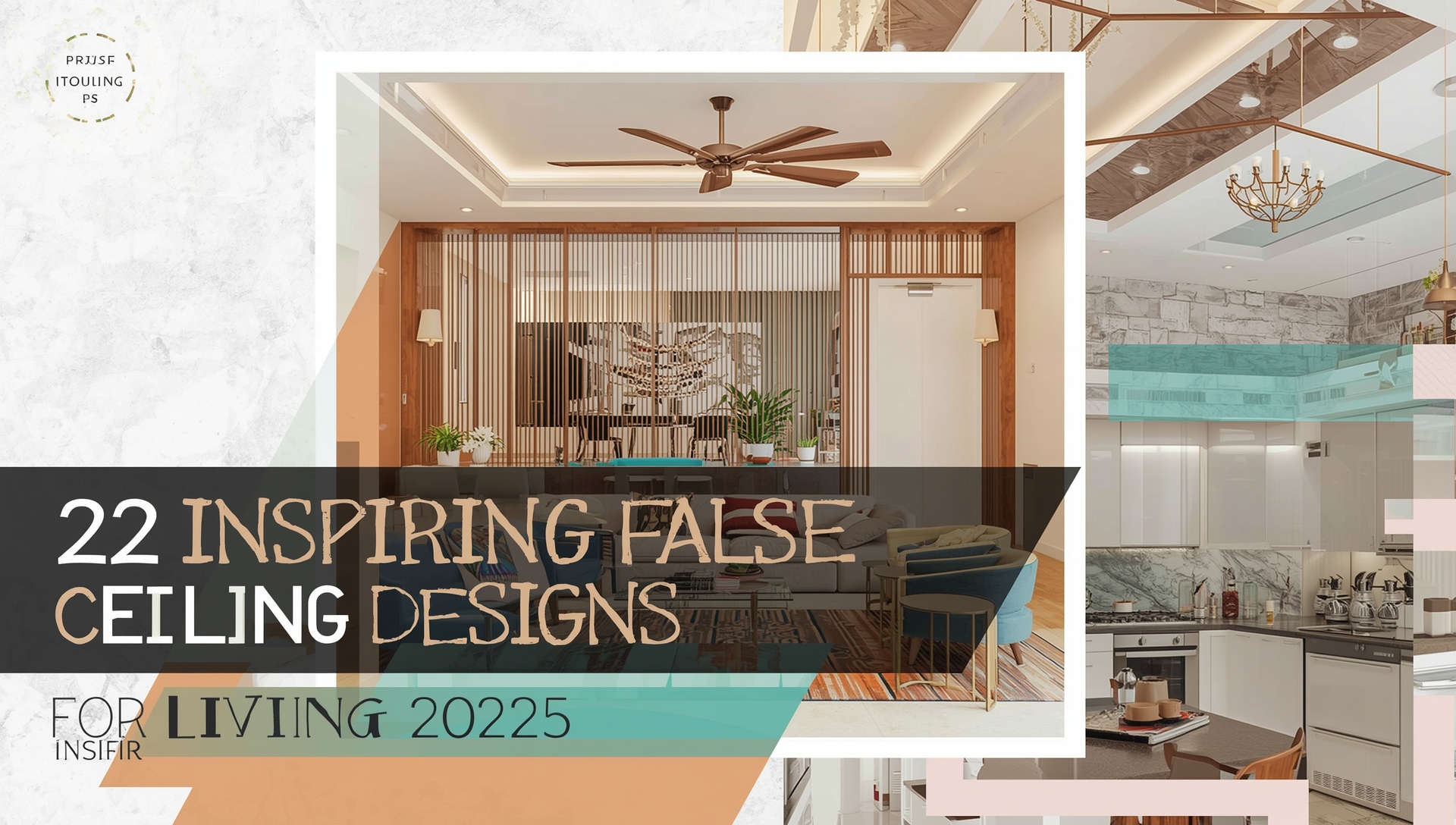 Collection of 22 modern false ceiling designs for living rooms with stylish lighting and trendy patterns for 2025