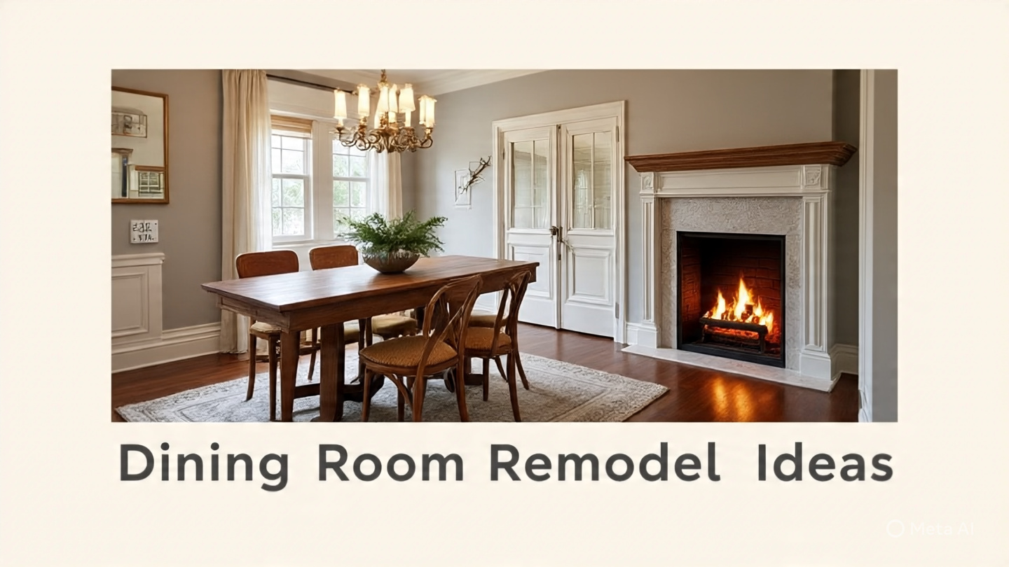 Elegant dining room remodel with modern lighting, stylish furniture, and cozy ambiance for 2025.