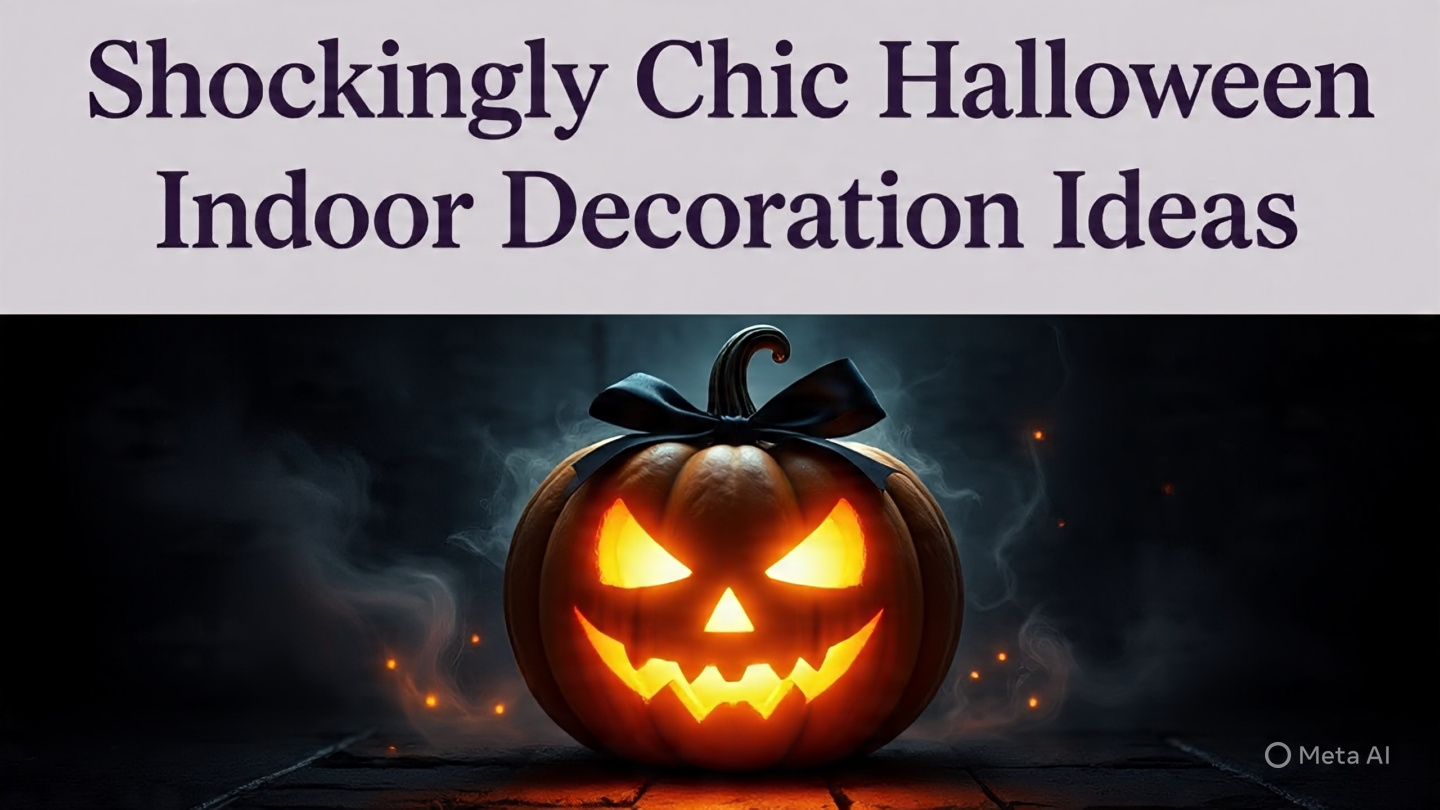 A collection of shockingly chic Halloween indoor decoration ideas featuring elegant, spooky, and stylish designs for a hauntingly beautiful home in 2025.