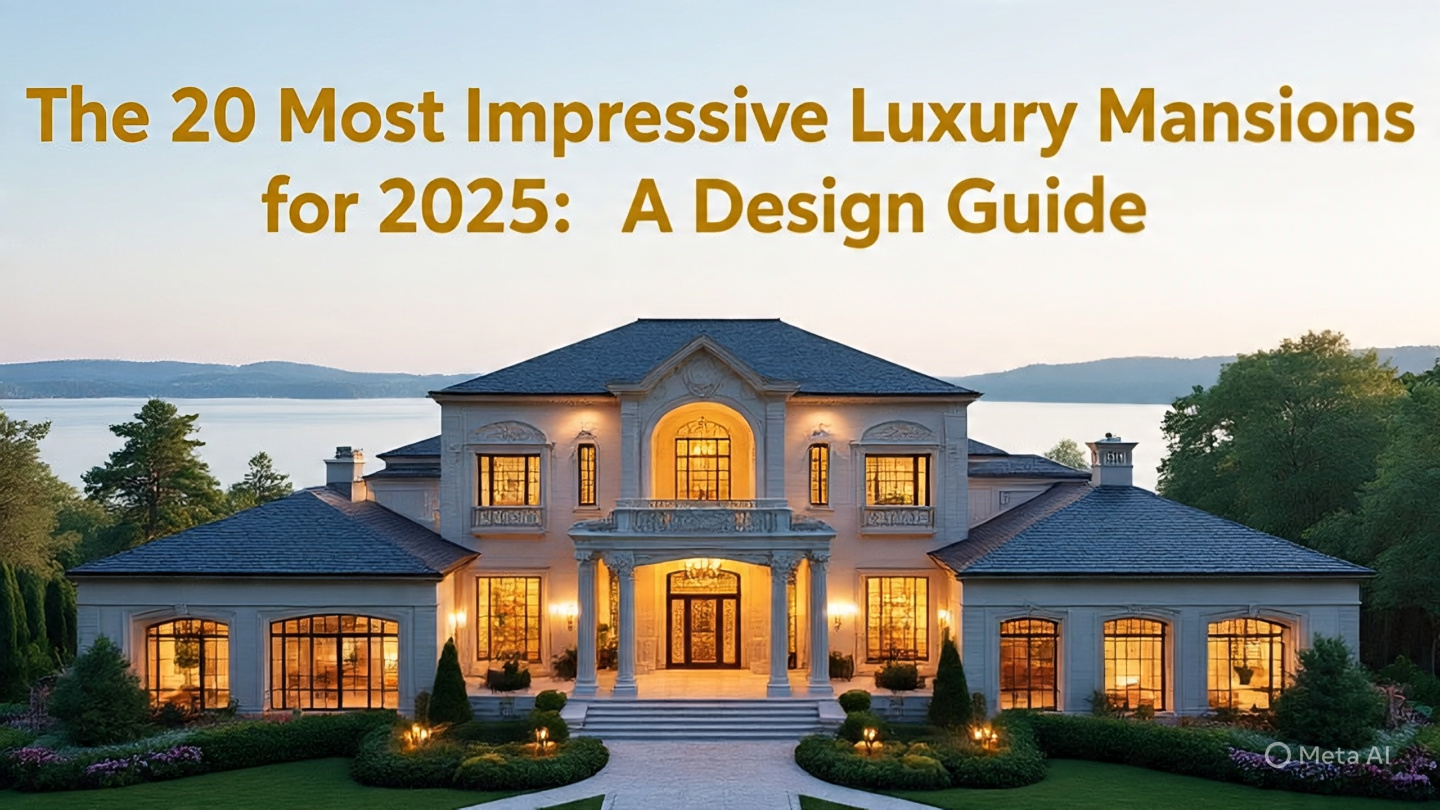 Collection of 20 luxury mansions in 2025 featuring futuristic villas, eco-friendly retreats, Mediterranean classics, and modern architectural masterpieces