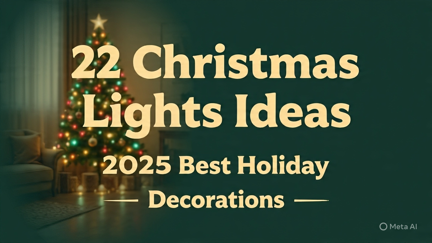 Festive outdoor and indoor Christmas lights ideas 2025 creating a magical holiday atmosphere with modern decorations.